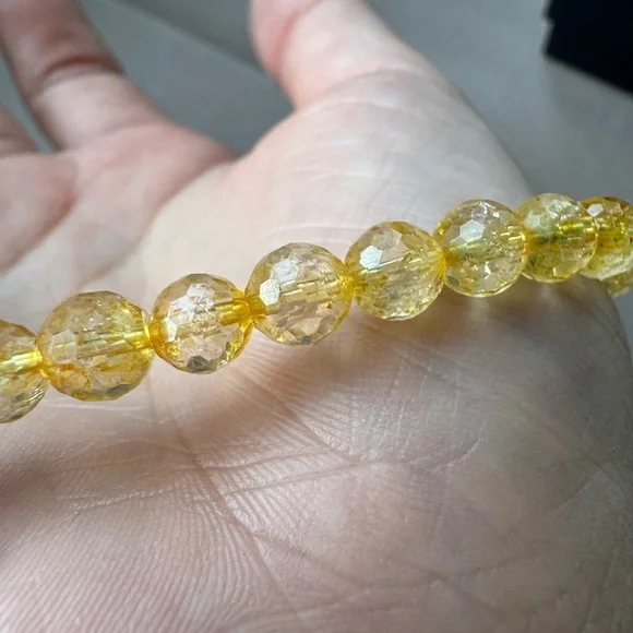 NWT Lagos Sterling Silver Anthem Citrine Skull Bead Stretch Bracelet Size 8 - Picture 5 of 7